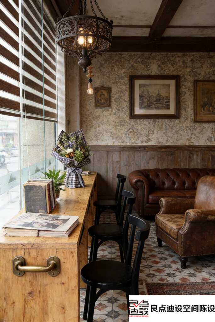 教科书级复古咖啡店装修软装设计全解析!抄作业就对了​